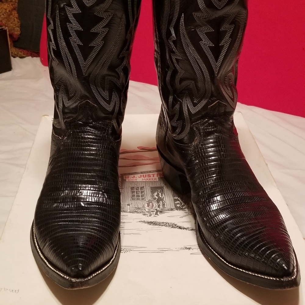 Justin mens Genuine Lizard boots